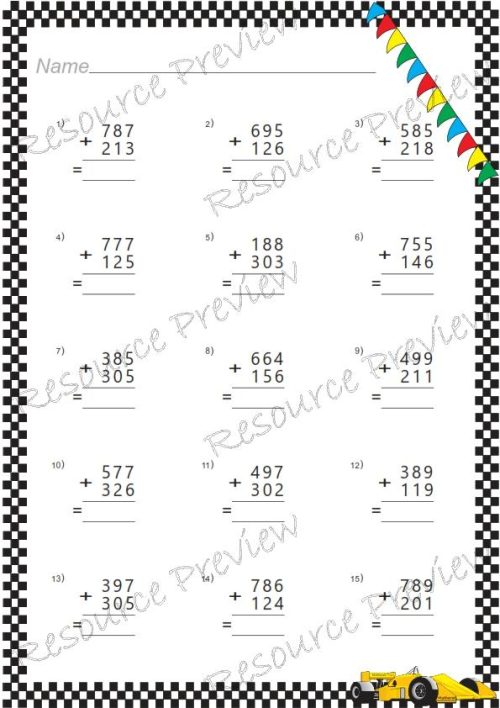 Addition algorithm 3 digit (regrouping) - Image 3