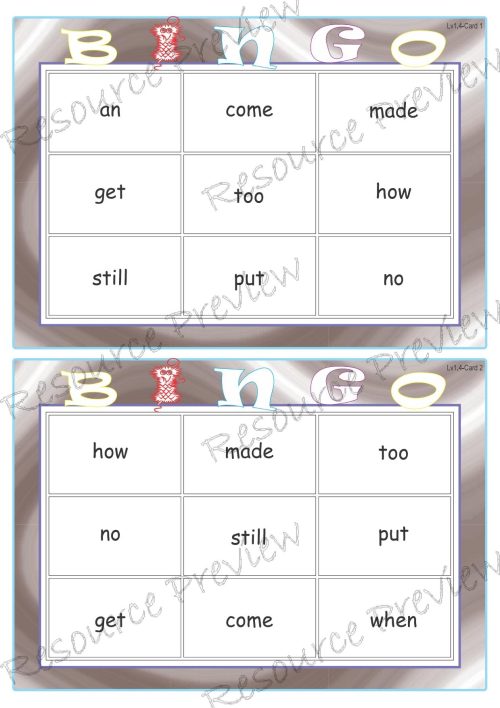 Sight word Bingo Pop Lv1-4 - Image 2