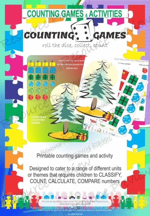 Counting games Christmas themed