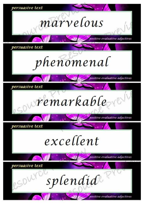 Evaluative adjectives - Positive Persuasive 25 words - Image 4