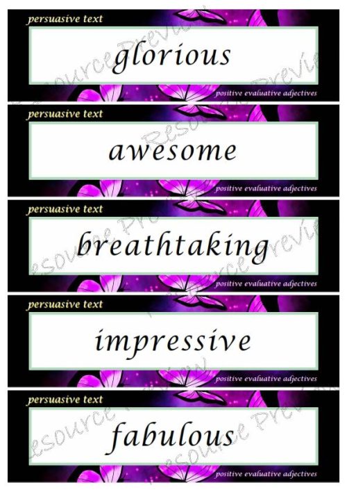 Evaluative adjectives - Positive Persuasive 25 words - Image 5