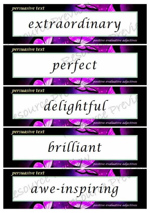 Evaluative adjectives - Positive Persuasive 25 words - Image 6