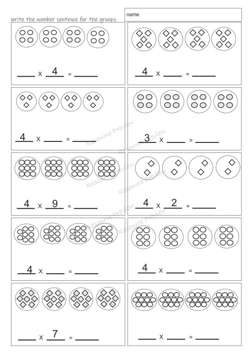 Multiplication number sentences - Image 2