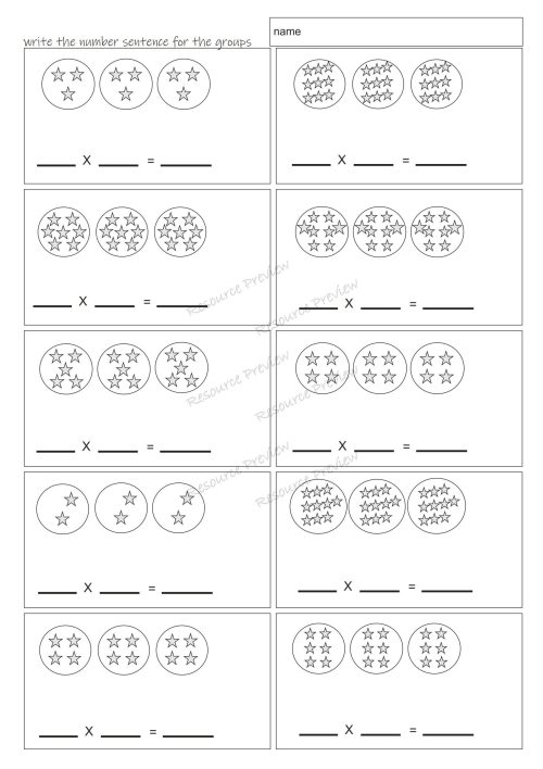 Multiplication number sentences - Image 3