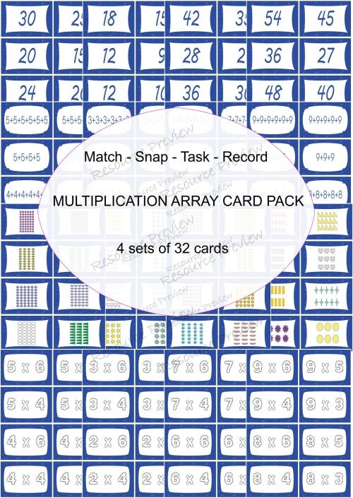 Multiplication Array Card Pack