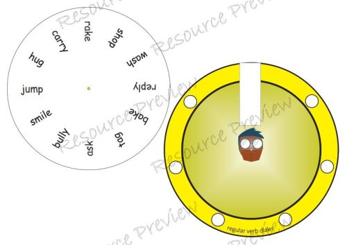 Verb tense dialer set ed and ing rules 1-4 mix - Image 3