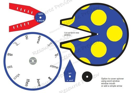 Sightword spinner Lv1-4