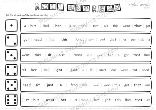 Sight word activities Lv1-1 - Image 2