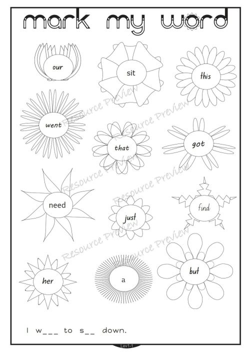 Sight word activities Lv1-1 - Image 3