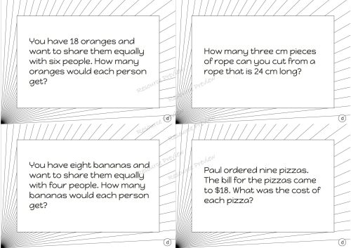 Word problems (division cards x24) - Image 2