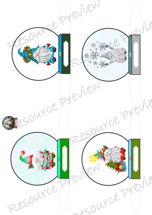 Christmas curve card & p globe - Image 2